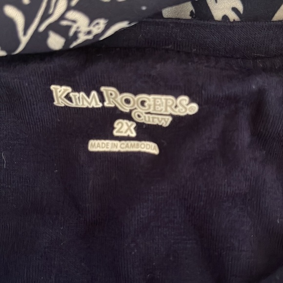 Women’s Kim Rogers cropped sleeve top with scarf 2X - Picture 5 of 5